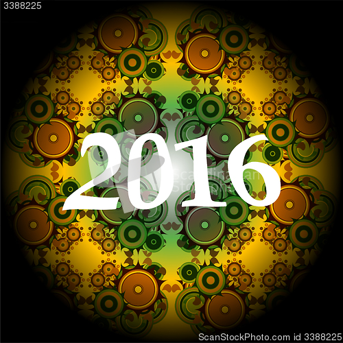 Image of Happy new year 2016 creative greeting card design