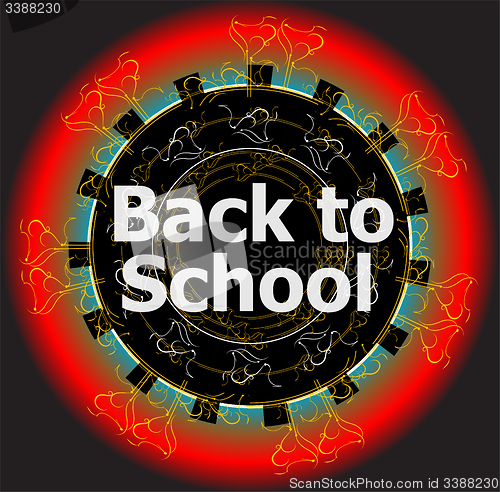 Image of Back to School Calligraphic Designs, Retro Style Elements, Typographic and education Concept 