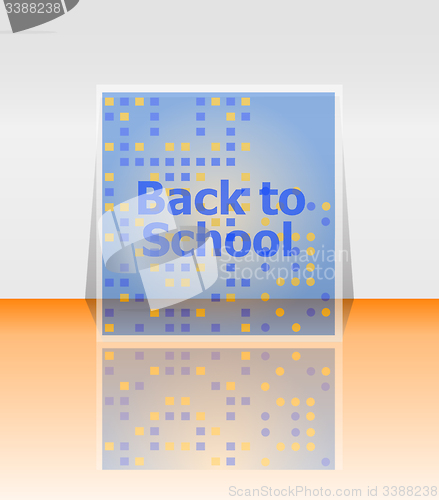 Image of Back to school word, education concept