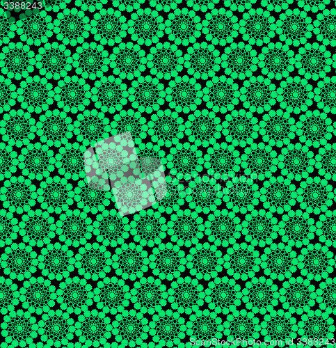 Image of wallpapers with round abstract green patterns