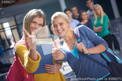 Image of students group  study