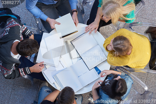Image of group of students  top view
