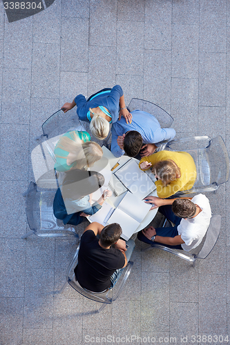Image of group of students  top view