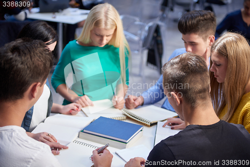 Image of students group  study