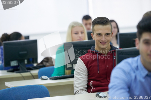 Image of students group in computer lab classroom
