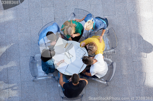Image of group of students  top view
