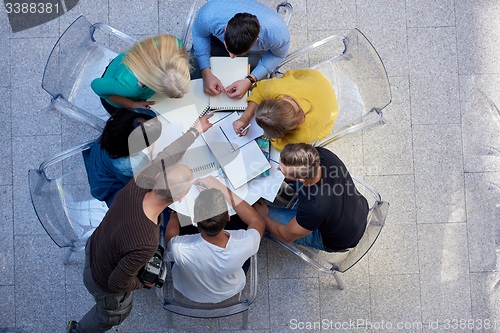 Image of group of students  top view