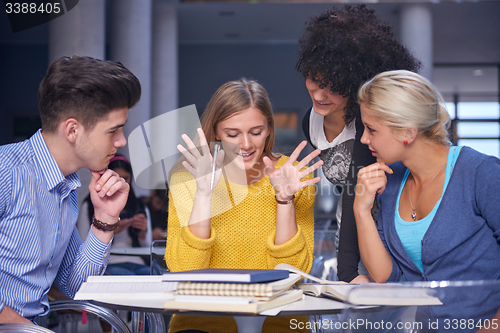 Image of students group  study