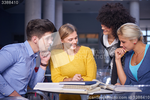 Image of students group  study