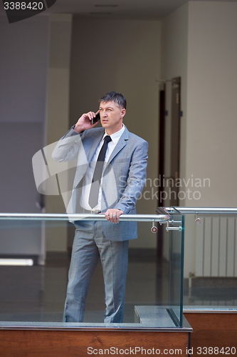 Image of business man using phone