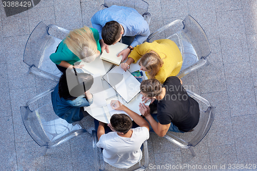 Image of group of students  top view