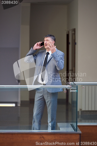 Image of business man using phone