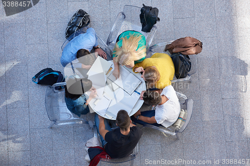 Image of group of students  top view