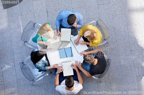 Image of group of students  top view