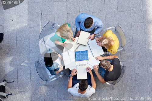 Image of group of students  top view