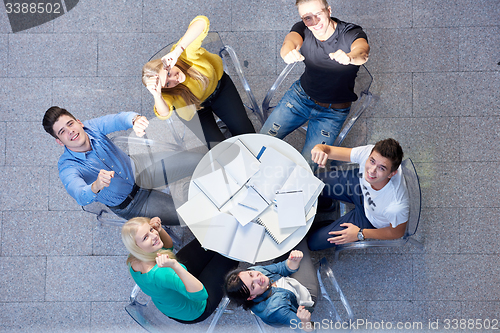 Image of group of students  top view