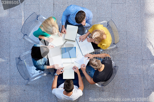 Image of group of students  top view