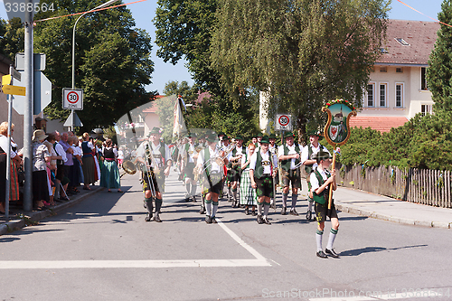 Image of Hausham / Germany / Bayern-09th August: band Agatharied