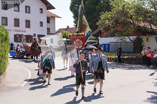 Image of Hausham / Germany / Bavaria-09th August: costumes club Old Rosenheim