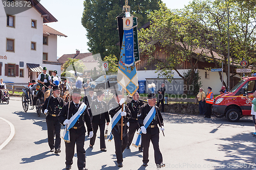 Image of Hausham / Germany / Bavaria-09th August: miners in festive costume