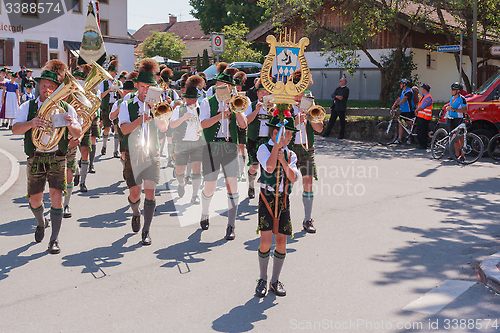 Image of Hausham/Deutschland/ Bayern-09.August:Musikkapelle Bayrischzell 