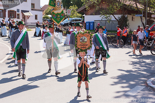 Image of Hausham / Germany / Bavaria-09th August: Costumes club Auerberger Hocheck