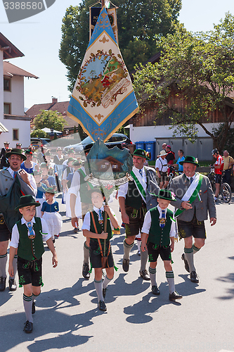 Image of Hausham / Germany / Bavaria-09th August: Costumes club Fischbachau