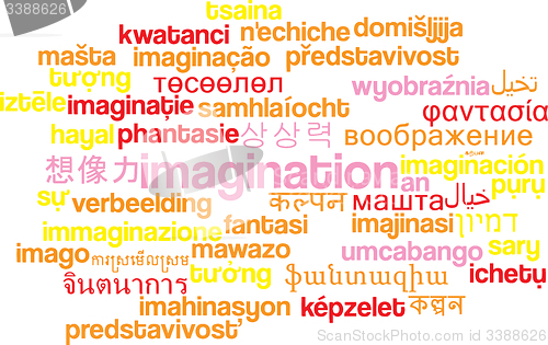 Image of Imigination multilanguage wordcloud background concept