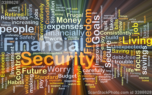 Image of Financial security background concept glowing
