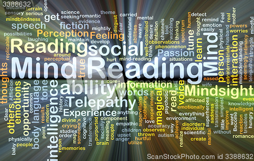 Image of Mind reading background concept glowing