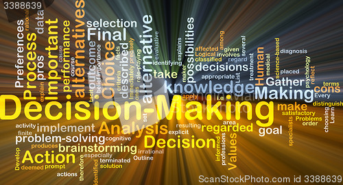 Image of Decision-making background concept glowing