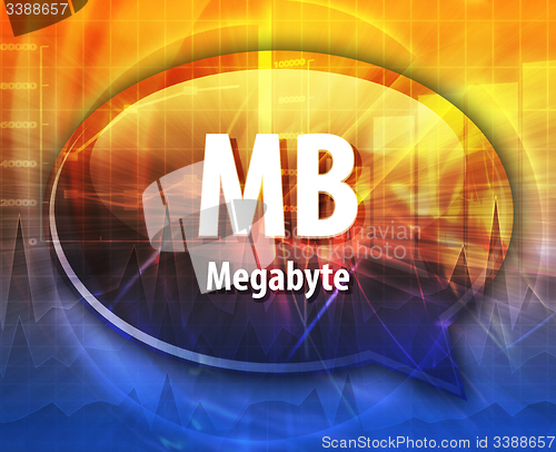 Image of MB acronym definition speech bubble illustration