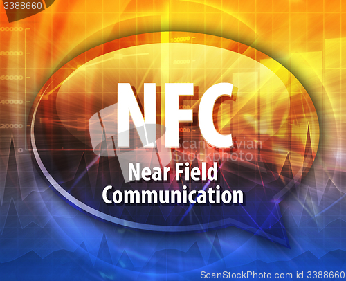 Image of NFC acronym definition speech bubble illustration