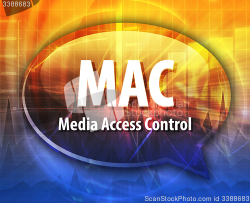 Image of MAC acronym definition speech bubble illustration