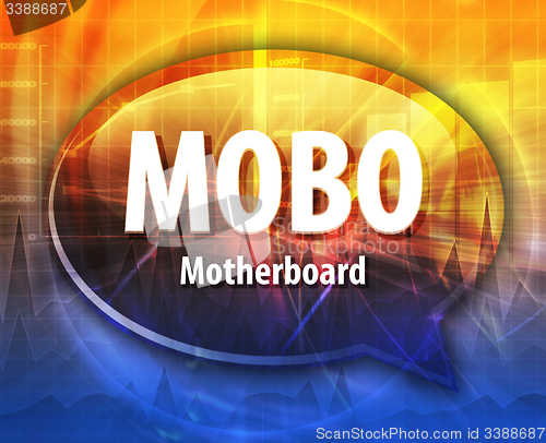 Image of MOBO acronym definition speech bubble illustration