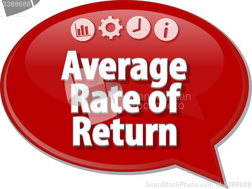 Image of Average Rate Return Business term speech bubble illustration