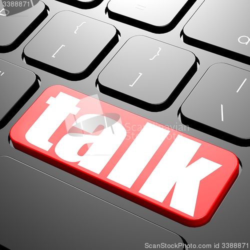 Image of Keyboard with talk text