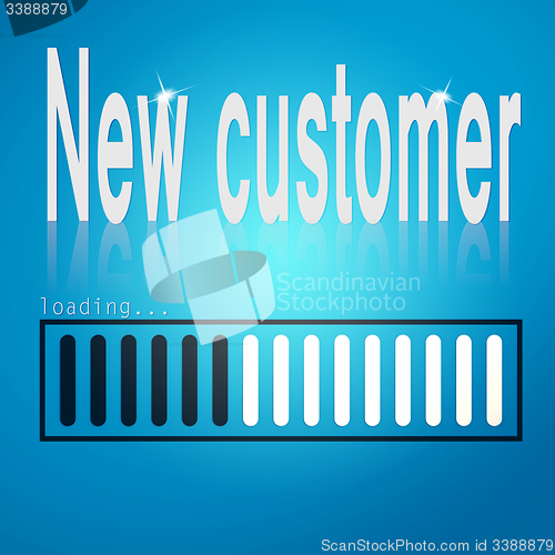 Image of New customer blue loading bar
