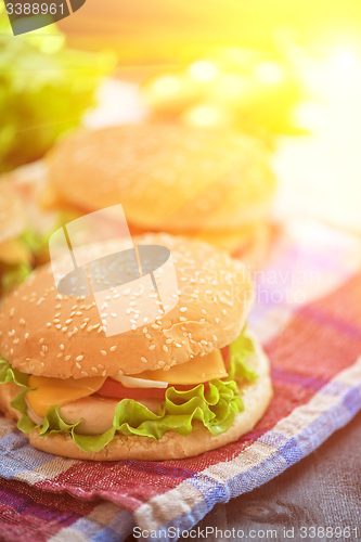 Image of home made burgers