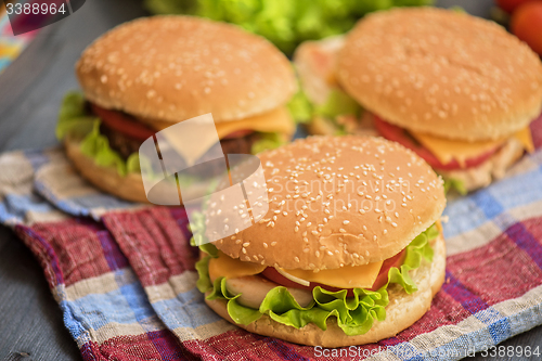 Image of home made burgers