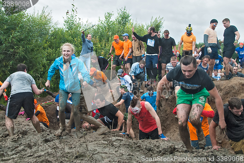 Image of Dirty cross-country race stage. Tyumen. Russia