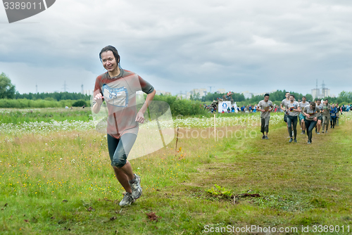 Image of Cross-country race. Before next obstacle. Tyumen