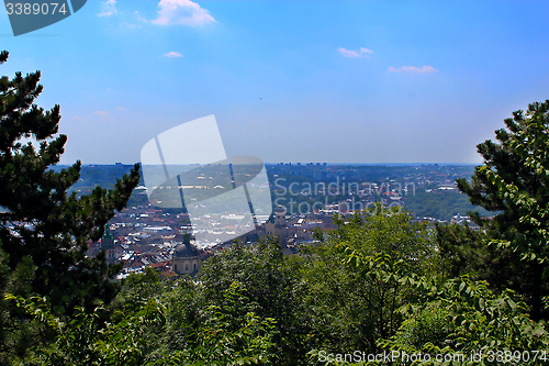 Image of view to the house-tops in Lvov city 