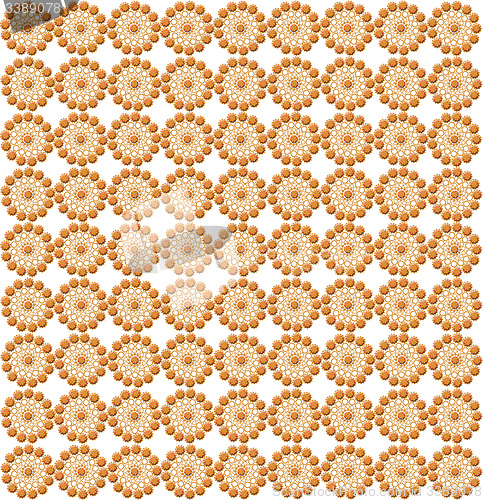 Image of luxurious wallpapers with round brown patterns