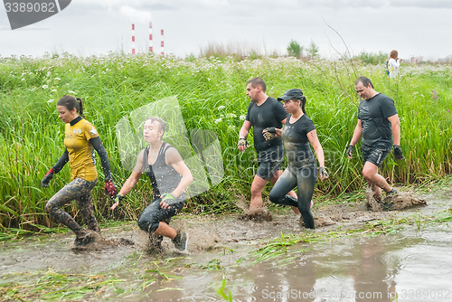 Image of Cross-country race in water. Tyumen. Russia