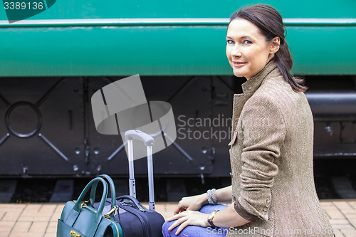 Image of travel portrait of a beautiful adult woman