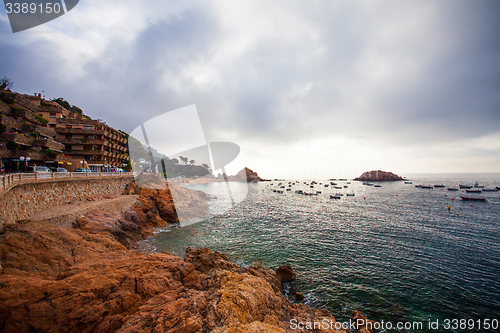 Image of Tossa de Mar, Spain, landscape of Badia de Tossa bay 