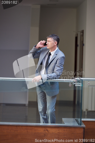 Image of business man using phone