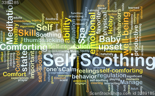 Image of Self-soothing background concept glowing