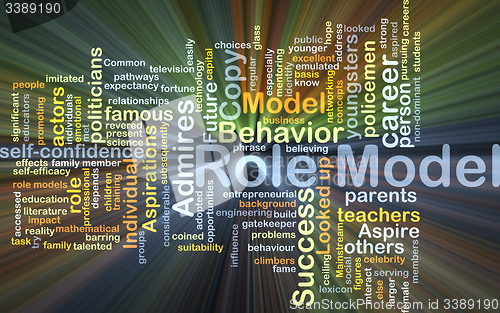 Image of Role model background concept glowing